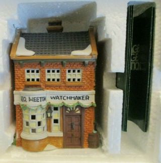 Vintage 1988 Dept.  56 Dickens Village Building George Weeton Watch Maker