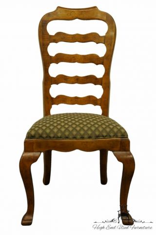 Century Furniture Antiqued Maple Rustic Country Style Ladderback Dining Side.