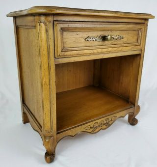 Vintage French Country Provincial Nightstand End Table Hickory Mfg Co.