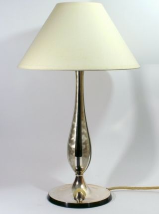 Tall Wmf Ikora Art Deco 1930/50s Table Lamp Base Silver Pl.  German Modernist Rare