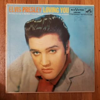 Elvis Presley Loving You 1957 Vg Vinyl Lp Vg Cover Rca Lpm - 1515 Long Playing