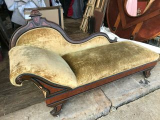 Antique Victorian Fainting Couch,  Late 1800 