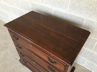 MONITOR FURNITURE CHERRY CHIPPENDALE STYLE 4 DRAWER BACHELOR CHEST 5