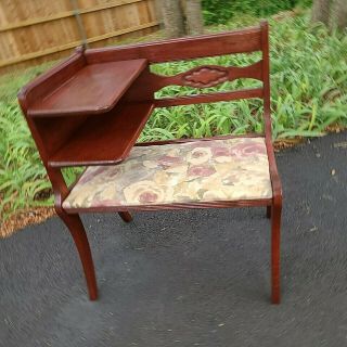 Vintage Gossip Bench Telephone Table,  Entry Table
