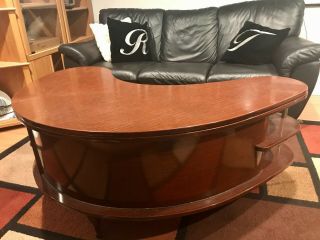 Mid Century Modern Expanding Kidney Bean Shaped Coffee Table Grand - Server