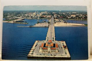 Florida Fl St Petersburg Municipal Pier Tampa Bay Casino Spa Beach Postcard Old