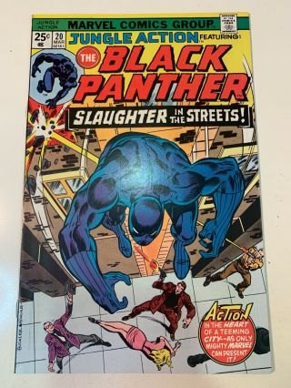 Jungle Action Feat The Black Panther 20 Marvel 1975 Nm - 9.  2