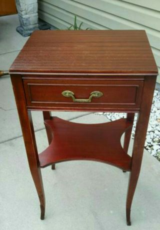 Antique Nightstand End Table Northern Furniture Co.  Sheboygan,  Wi Night Stand