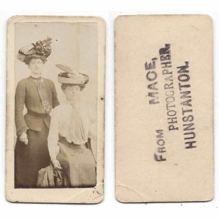 Cdv Victorian Ladies Miniature Carte De Visite By Mace Of Hunstanton