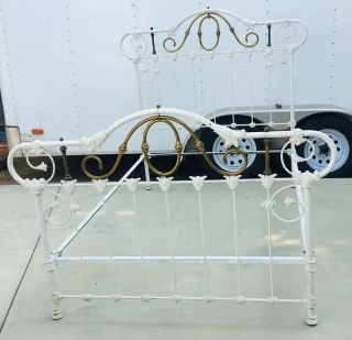 Antique Full Size Brass And Iron Bed In San Diego,  Ca