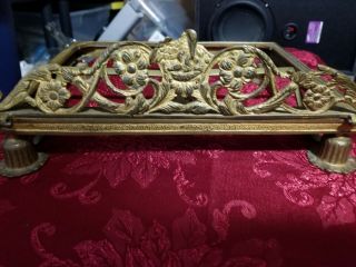 Antique Vintage Large Solid Brass Bible Stand Stunning