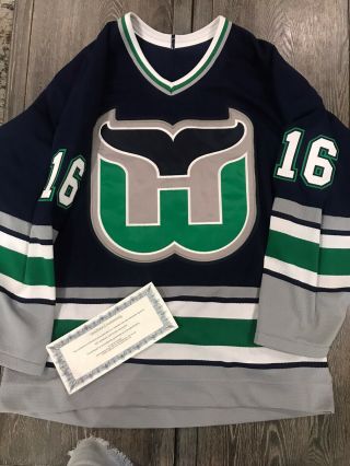 Hartford Whalers Pat Verbeek Signed Vintage Ccm Maska Hockey Jersey M