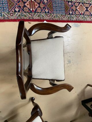 Henkel Harris Solid Mahogany Set of 6 Queen Anne Style Dining Room Chairs 1095 6
