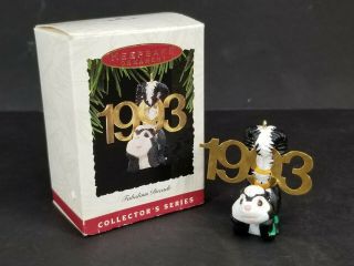 Hallmark Series Ornament 1993 Fabulous Decade 4 In Series Skunk Box