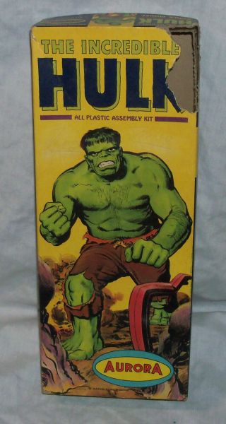 1966 Aurora Hulk Model Kit Empty Box 1st Hulk Collectible Ever Made Marvelmania