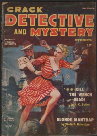 Crack Detective (and Mystery) Stories.  1956 December.  Pulp
