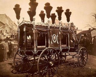 President Abraham Lincoln Funeral Hearse In Springfield Illinois Photo Print