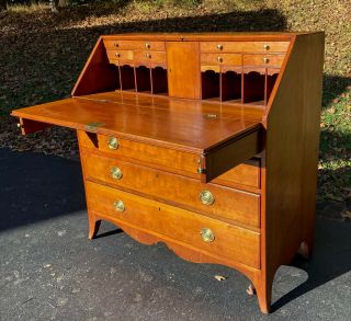 Antique 19th Century Federal Cherry Slant Front Desk - Available