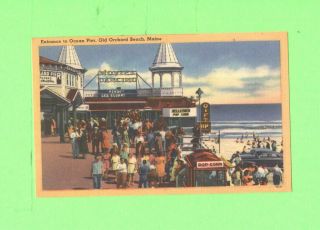 D Postcard Old Orchard Beach Maine Entrance In Ocean Pier Vintage Post Card