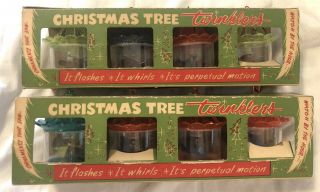 Vintage Christmas Tree Twinklers Spinners Box Set Of 8 Birdcage