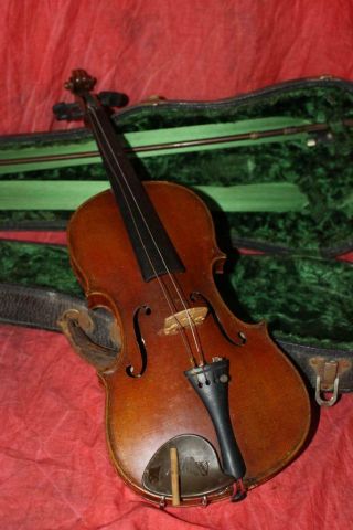 Outstanding Vintage Signed John Juzek 3/4 Violin W/case & Bow