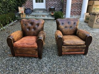 Vintage Leather Club Chairs