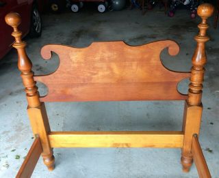 Antique L & J G Stickley Cherry Valley Colonial Style Twin Single 4 Poster Bed 3