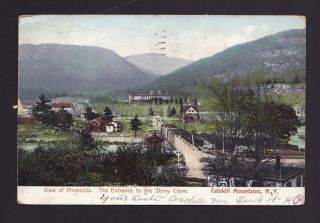 Old Vintage 1907 Postcard View Of Phoenicia Stony Clove Catskill Mountains Ny