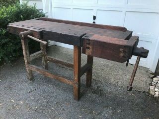 Antique Carpenter " S Workbench