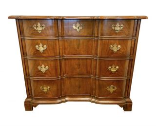 Antique Mahogany Block Front Chest Of Drawers Dresser Commode