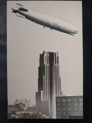 Vintage Nos Post Card Airship Graf Zeppelin