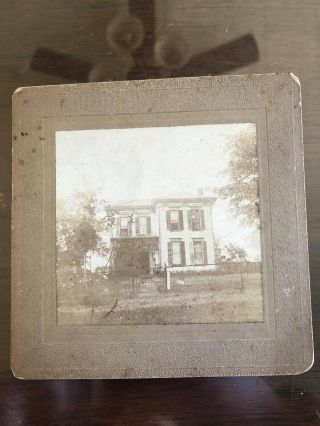 Late 1800s Cabinet Card Photo Victorian House -
