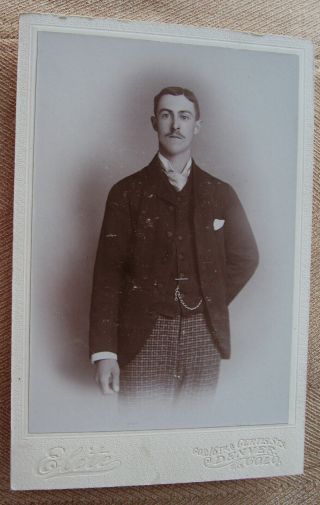 Cabinet Photo Of Handsome Dapper Young Man Wearing Checked Pants Denver Colorado