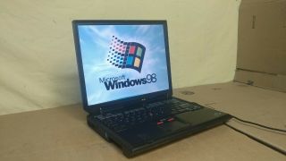 Vintage IBM Thinkpad R40 Laptop Windows 98 operating system Office 2000 15 