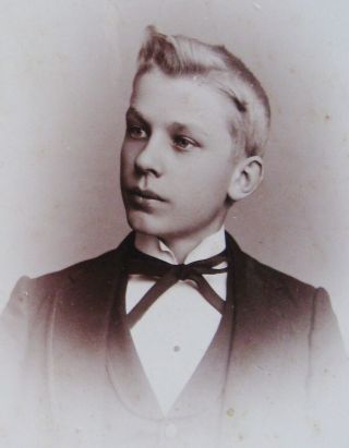 Cabinet Photo Of An Exceptionally Handsome Dapper Blond Young Man Aledo Illinois