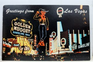 Nevada Nv Las Vegas Fremont Street Horseshoe Club Postcard Old Vintage Card View