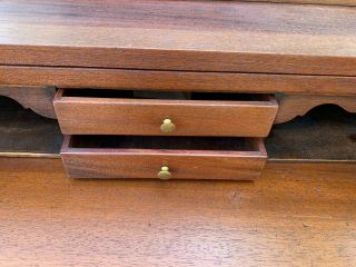 Antique Walnut Spinet Piano Desk Flip Top Writing LapTop Office Secretary Table 6