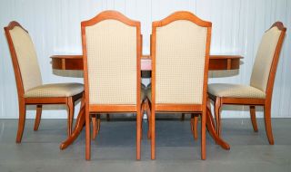 White & Newton Cherry Wood Extendable Dining Table And Six Chairs