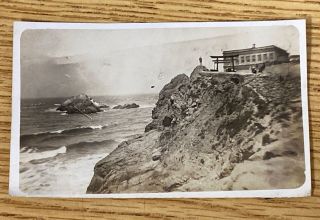 1915 Seal Rocks & Cliff House In California Antique Snapshot Photo