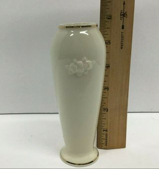 Vintage Lenox China Rose Bud Vase - Ivory with Gold Trim 3