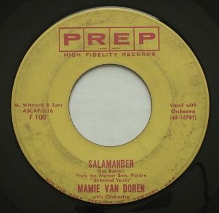 Rockabilly Rocker Mamie Van Doren Salmander Untamed Youth Prep 45 Hear Cochran