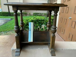 Rare Ethan Allen Royal Charter Oak Book Trough Accent Table Model 16 - 8014