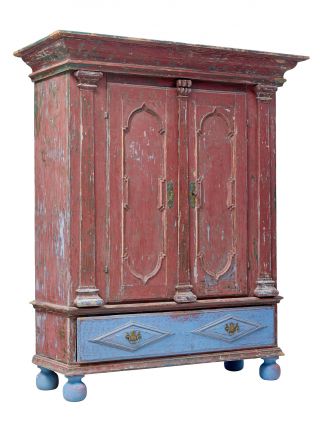 Late 18th Century Painted Swedish Baroque Cabinet