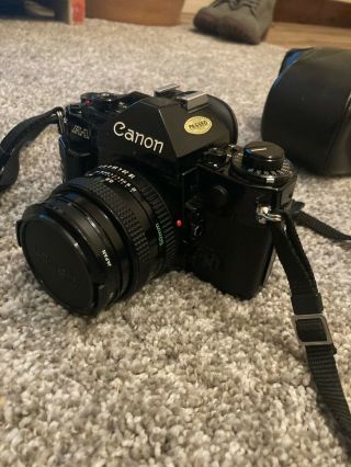 Vintage Canon A - 1 Camera With Fd 50mm F/1.  8 Lens In