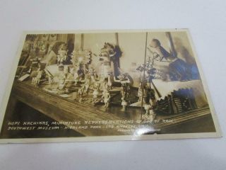Vintage Hopi Kachina Miniatures Southwest Museum Ca Real Photo Postcard Rppc