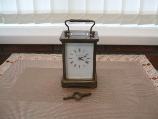 Vintage / Large / Mathew Norman 8 Day Timepiece Brass Carriage Clock 1752 Gwo