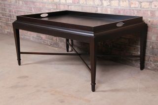 Barbara Barry For Baker Furniture Dark Mahogany Coffee Table,  Newly Refinished