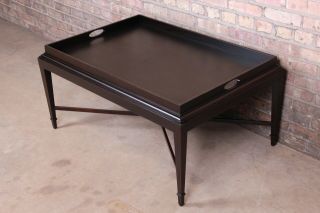 Barbara Barry for Baker Furniture Dark Mahogany Coffee Table,  Newly Refinished 5