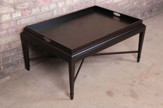 Barbara Barry for Baker Furniture Dark Mahogany Coffee Table,  Newly Refinished 6