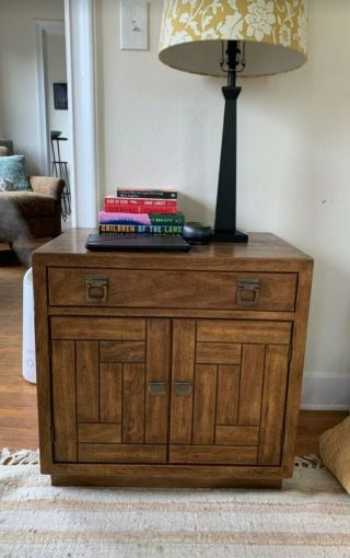 Drexel Heritage " Woodbriar " Nightstand - Pecan Wood - Small Defects (shown)